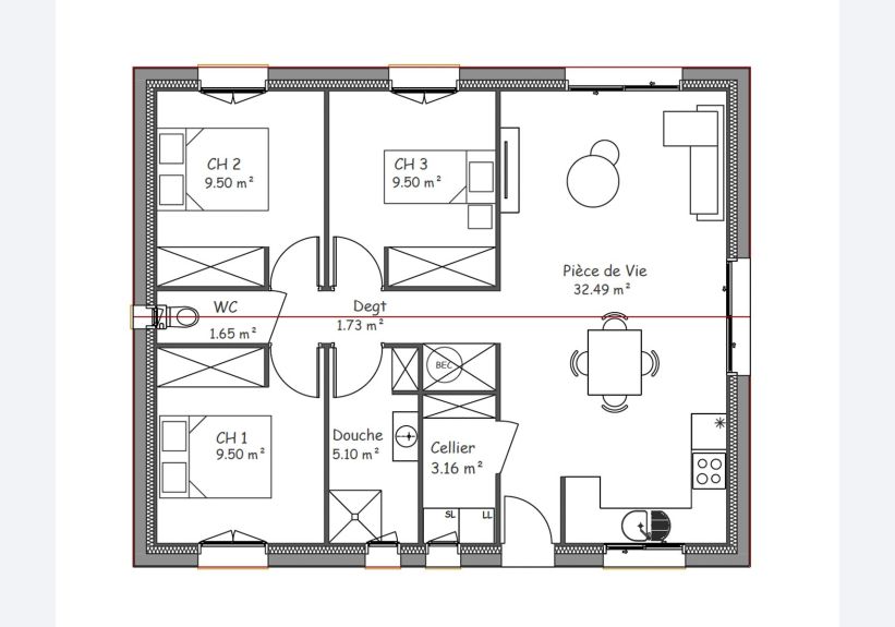 Image du modèle de maison RDC