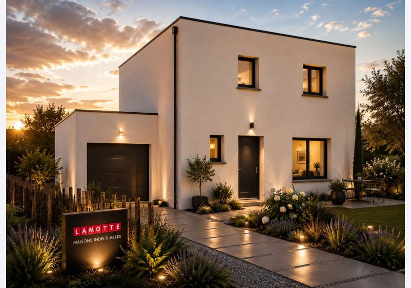 Image du modèle de maison LAGON 105m² TOIT TERRASSE + GGE BAC_Nuit