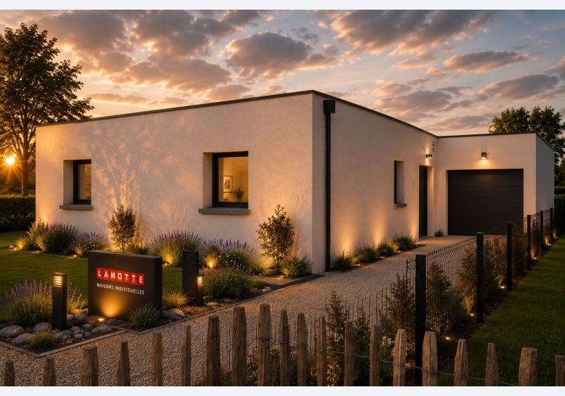 Image du modèle de maison GIRELLE 95m² TOIT TERRASSE + GGE BAC_Nuit