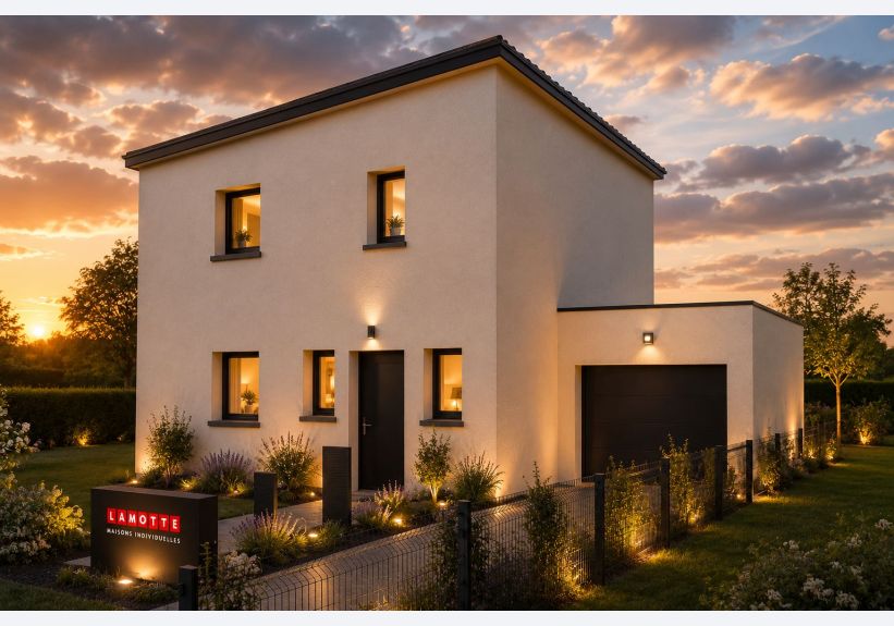Image du modèle de maison ANEMONE 95m² MONOPENTE_Nuit