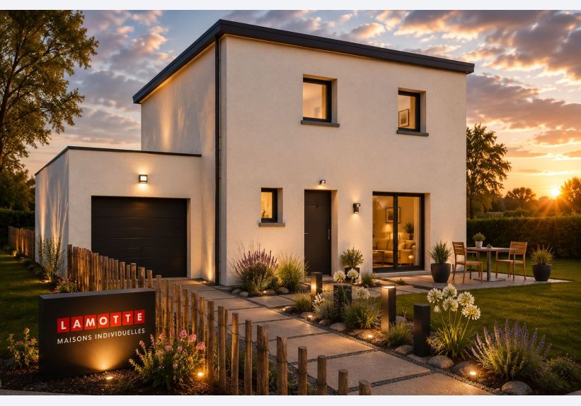Image du modèle de maison LAGON 85m² MONOPENTE + GGE BAC_Nuit