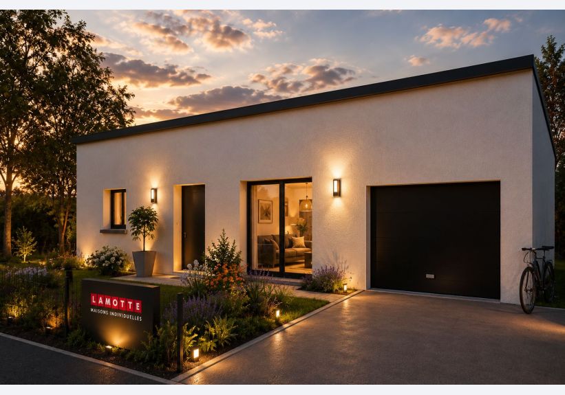Image du modèle de maison CORAIL 75m² MONOPENTE_Nuit
