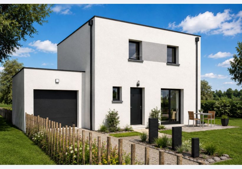 Image du modèle de maison LAGON 85m² TOIT TERRASSE + GGE BAS_Jour