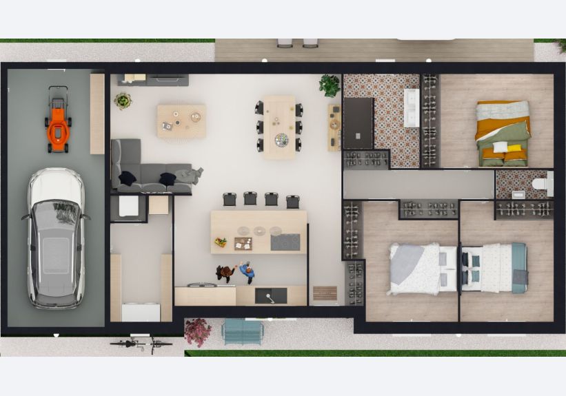 Image du modèle de maison DESSUS