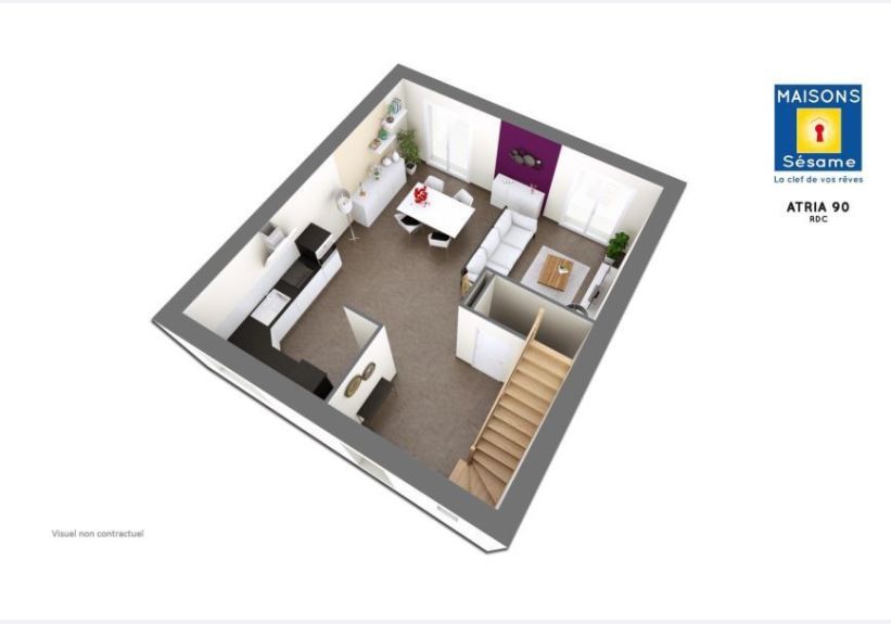 Image du modèle de maison ATRIS 90 RDC 