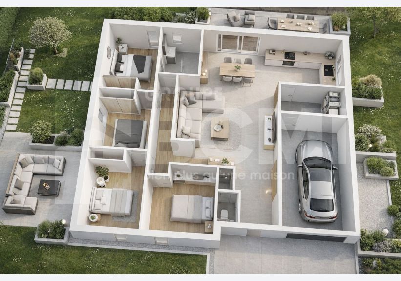 Image du modèle de maison plan 3d cristal