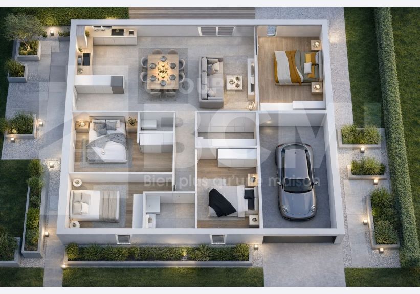 Image du modèle de maison plan 3d papaye