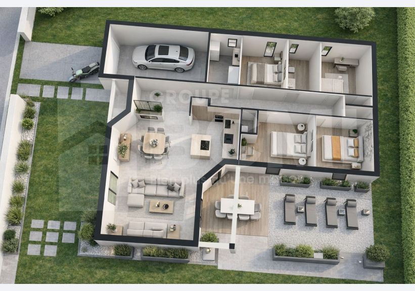 Image du modèle de maison plan 3d topaze