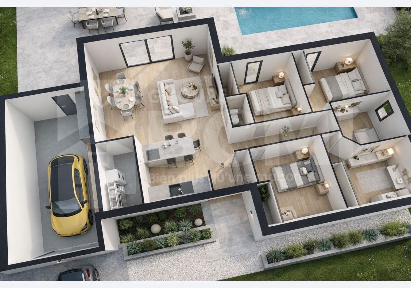 Image du modèle de maison plan 3d emeraude