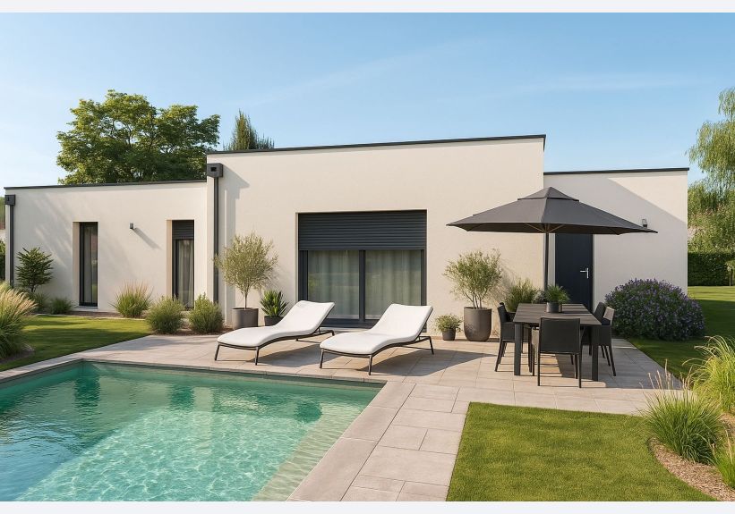 Image du modèle de maison 20250717_0947_Maison Moderne avec Piscine_remix_01k0bnh53femxaesx5wwxy1qfd