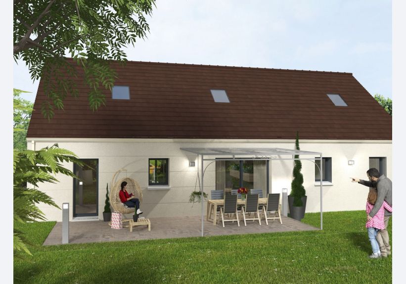 Image du modèle de maison Lot 1 - Arrière Jour_final