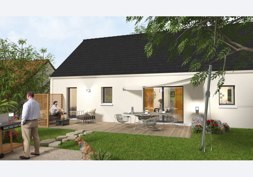 Image du modèle de maison Lot 2 - Arrière jour 