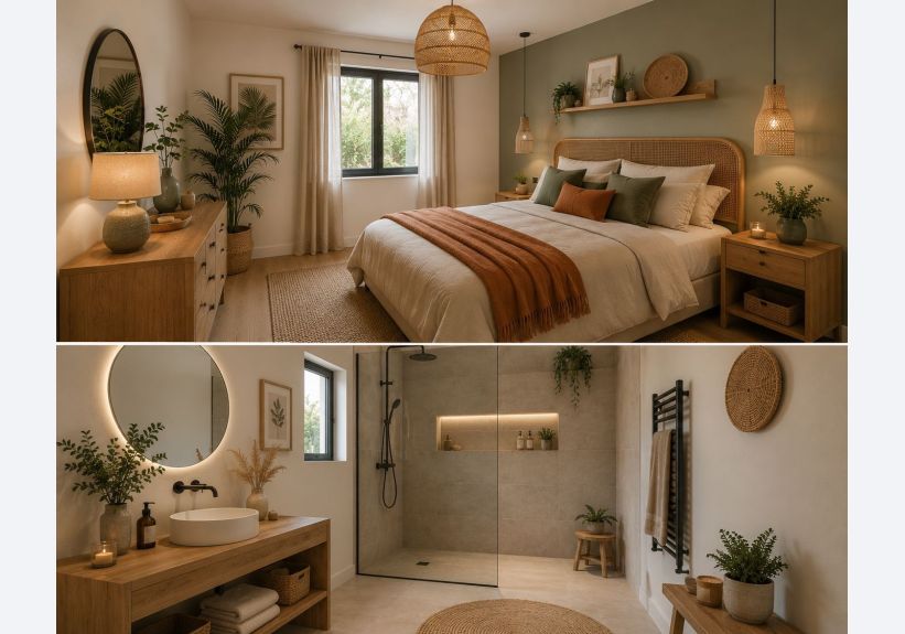 Image du modèle de maison chambre + salle d'eau