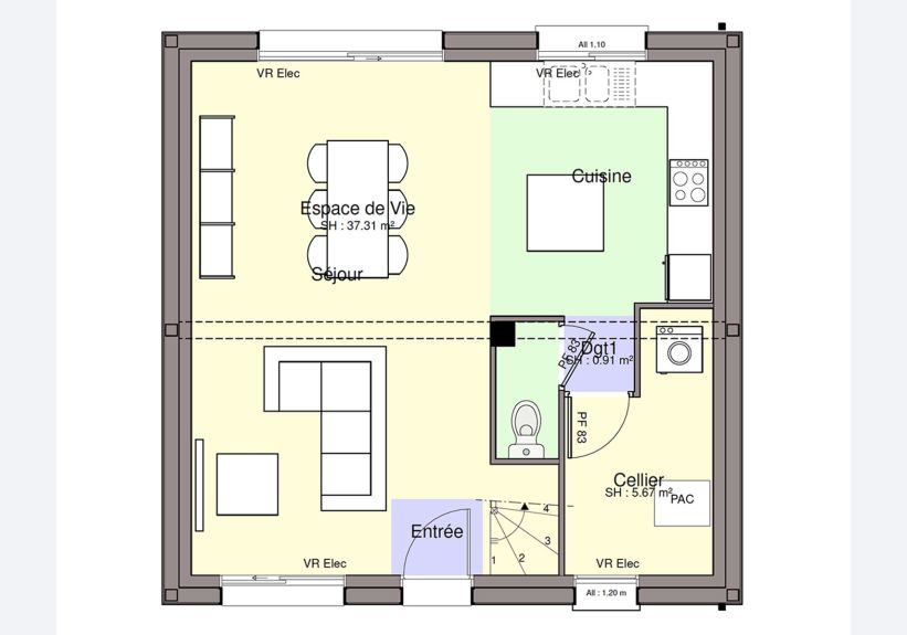 Image du modèle de maison PLAN RDC-sans cotes