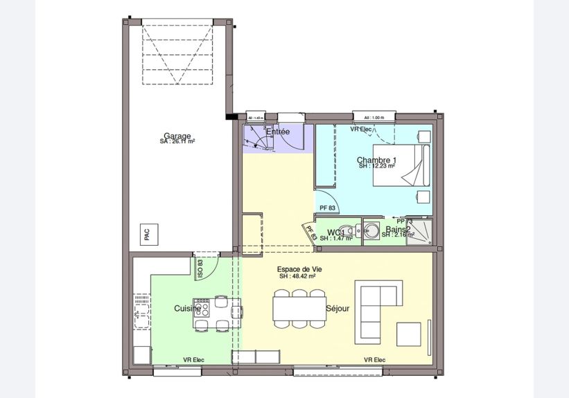 Image du modèle de maison PLAN RDC-sans cotes
