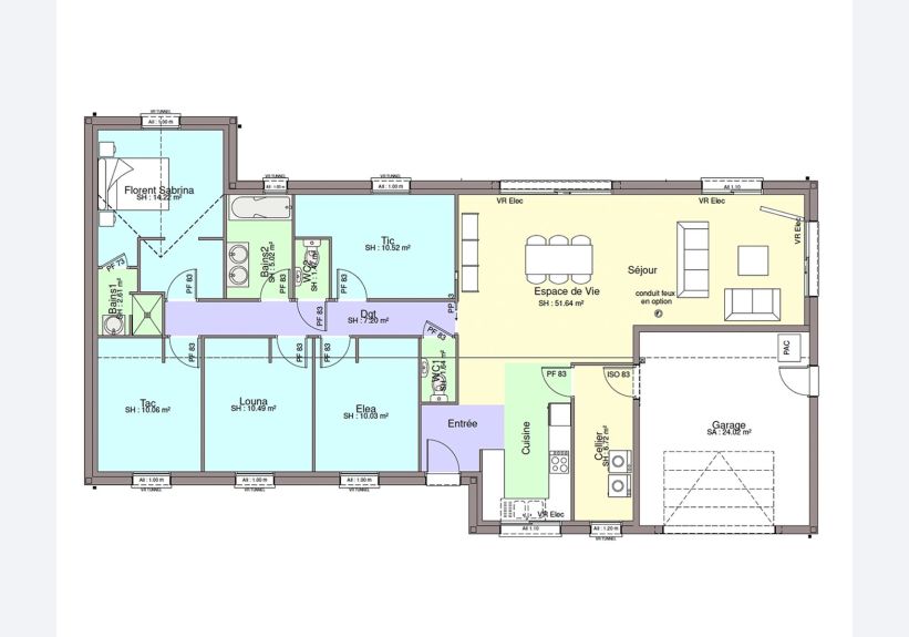 Image du modèle de maison PLAN RDC-sans cotes