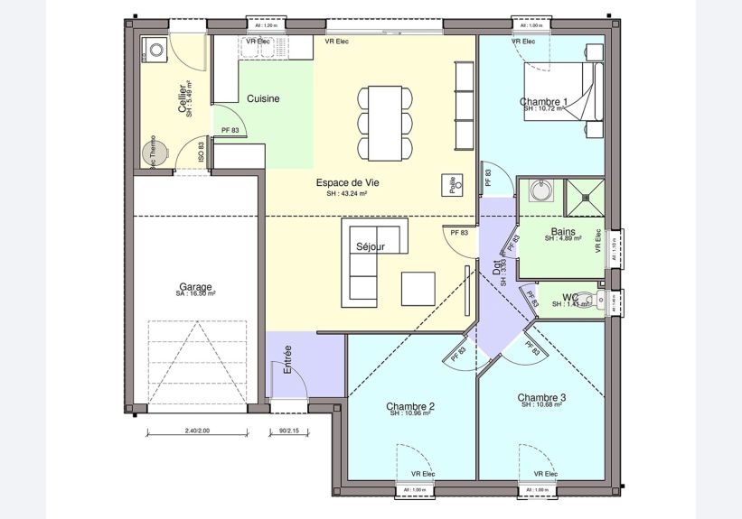 Image du modèle de maison PLAN RDC-sans cotes