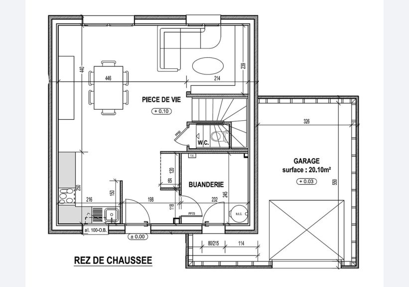 Image du modèle de maison PLAN RDC - sans cotes