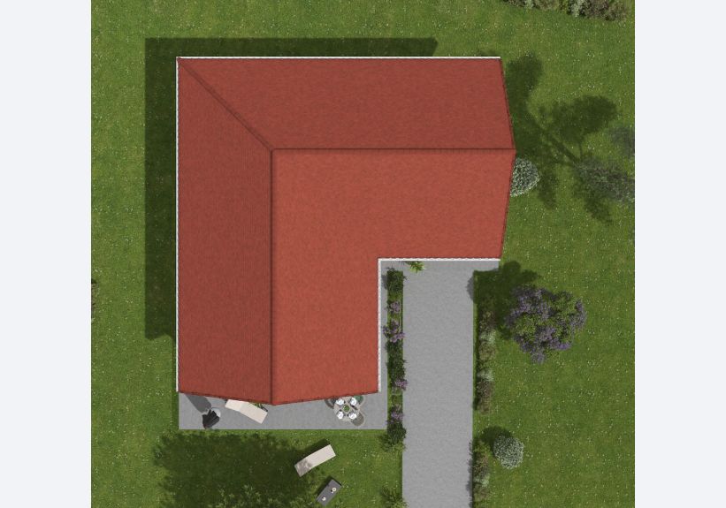Image du modèle de maison MOUETTE - VUE DESSUS