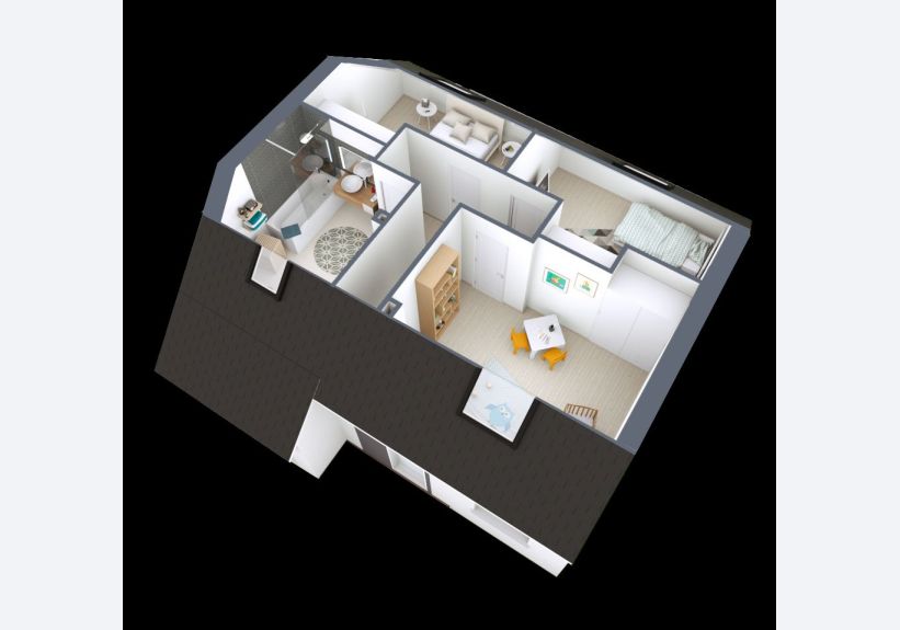 Image du modèle de maison CORALIA_3CH AG AXO R+1