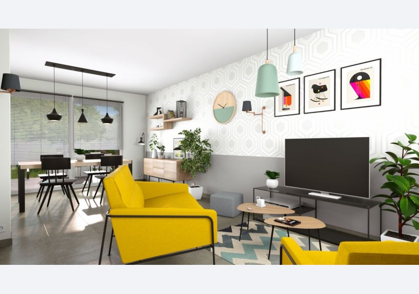 Image du modèle de maison CORALIA_3CH AG VUE INTR SEJOUR