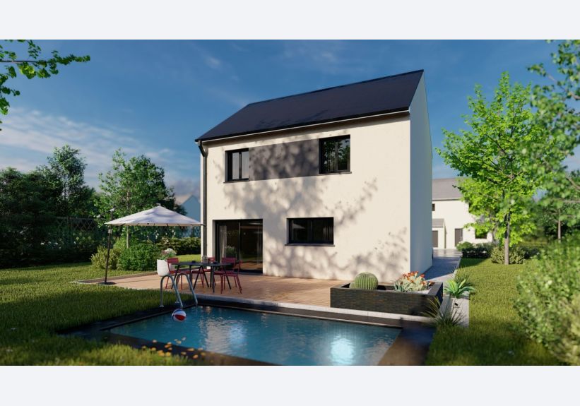 Image du modèle de maison Maison_ROSALIA_MV_R+1_3CH SG_JARDIN BI-TON