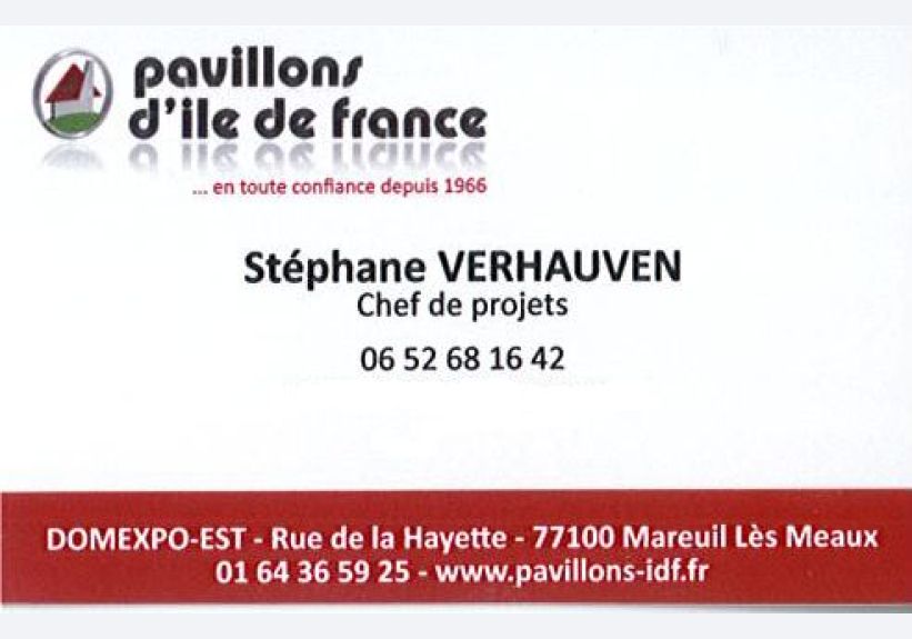 Image du modèle de maison Carte Visite