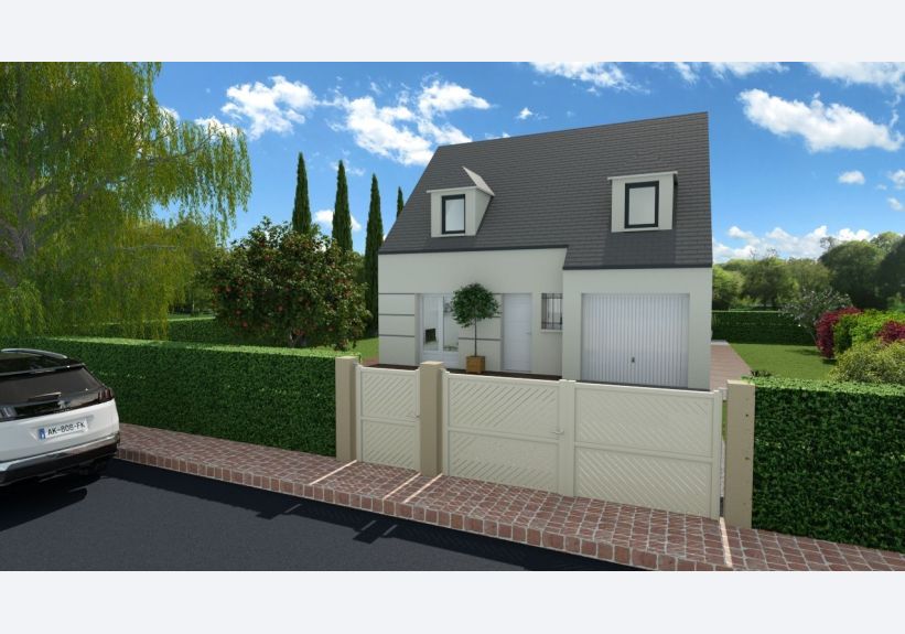 Image du modèle de maison vue exterieure entree
