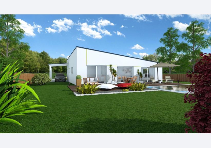 Image du modèle de maison CONCEPT COLOR_VERT_vue jardin