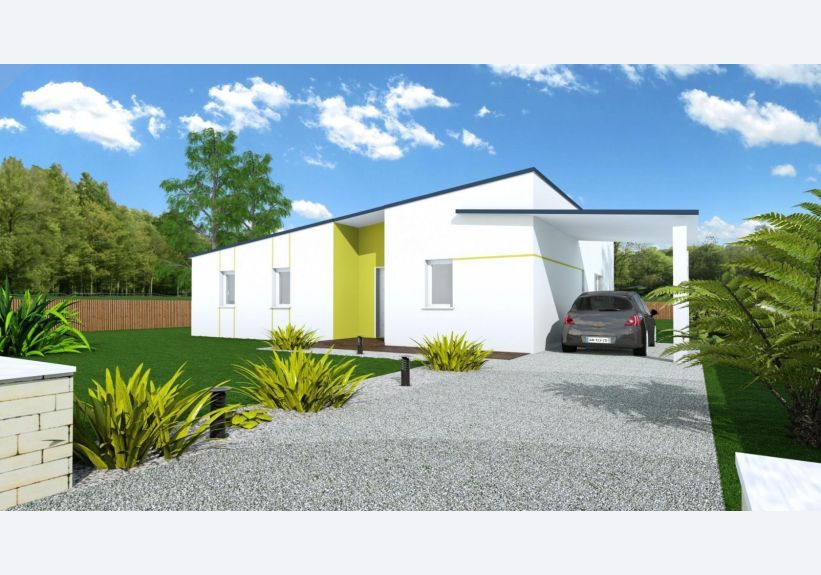 Image du modèle de maison CONCEPT COLOR_VERT_vue rue