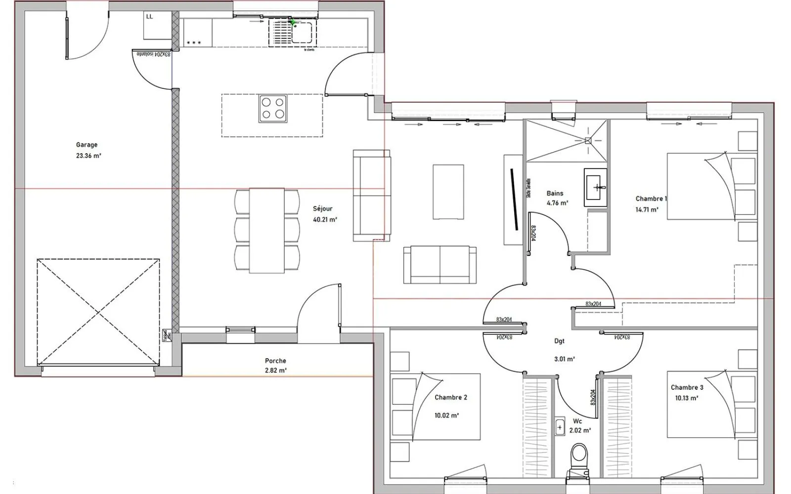 Maison 84.9 m² avec terrain à FORGES à Forges — photo 3