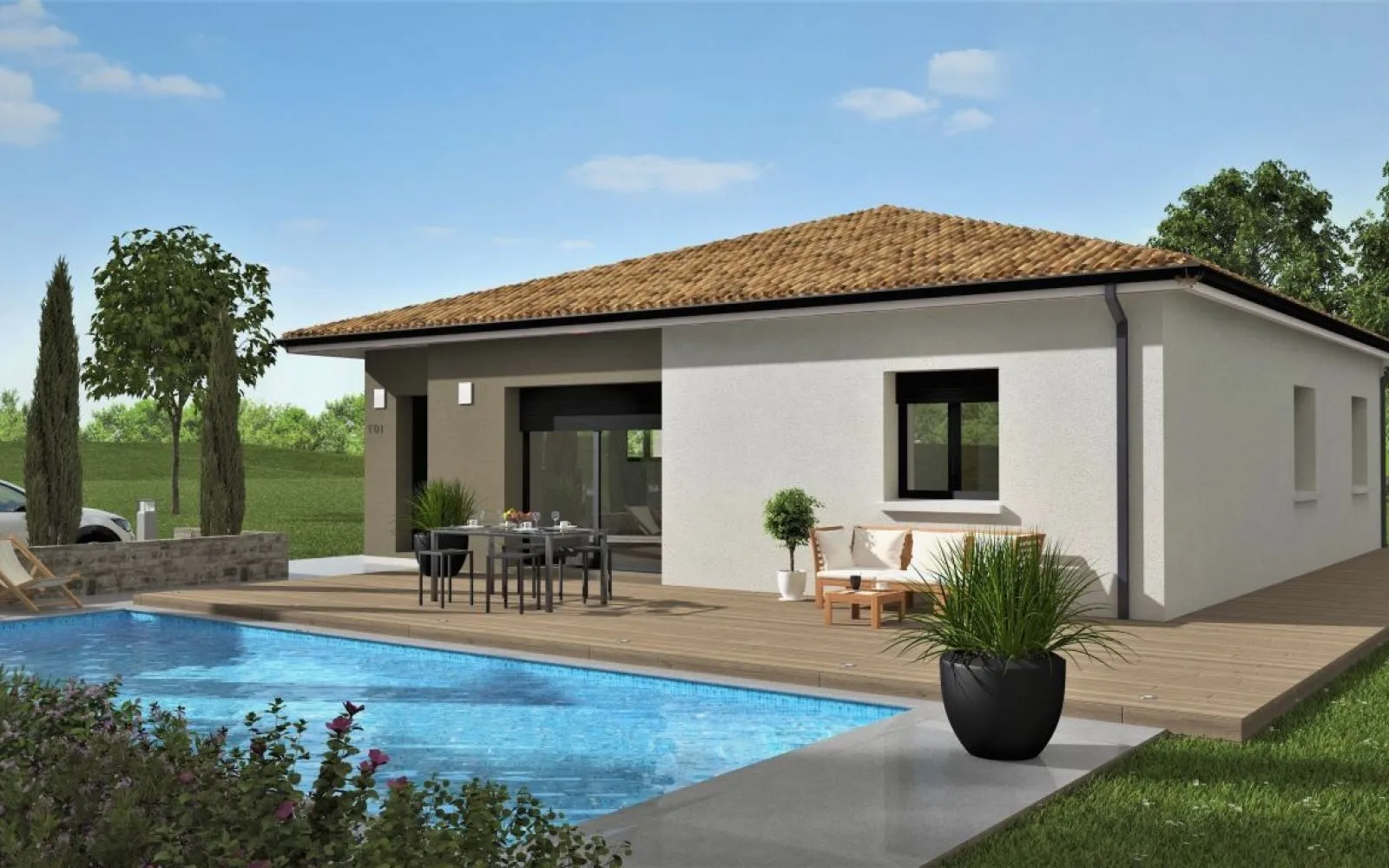 Projet de construction d'une maison 107 m² avec terrain à VAZERAC (82) au prix de 209600€. à Vazerac — photo 1