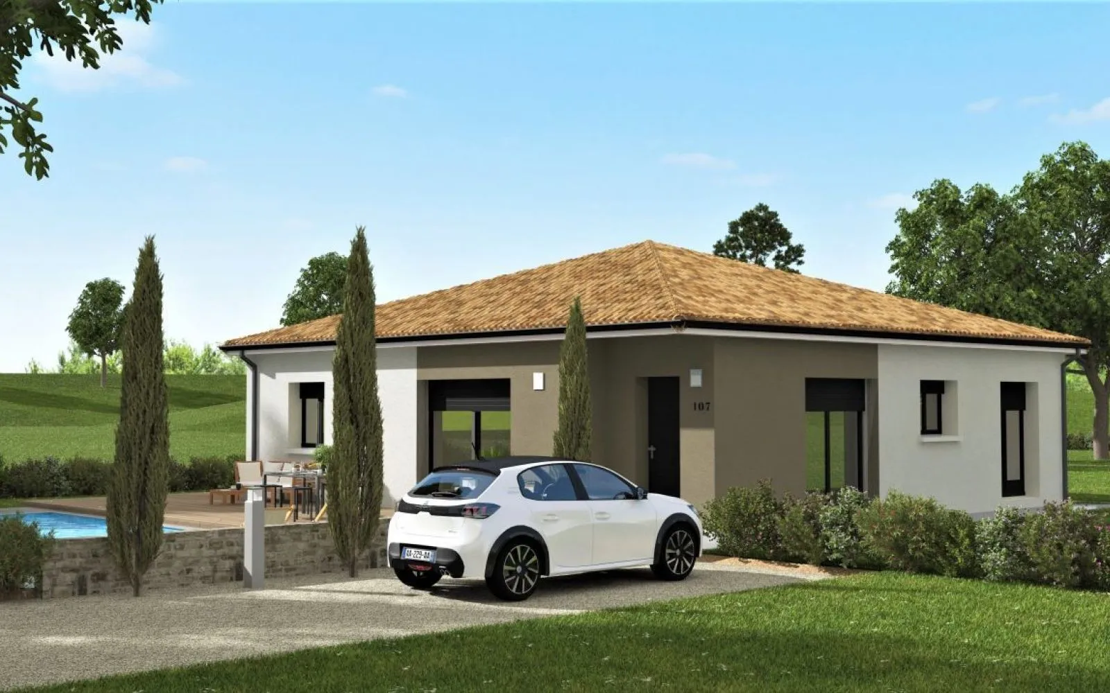 Projet de construction d'une maison 107 m² avec terrain à VAZERAC (82) au prix de 209600€. à Vazerac — photo 2