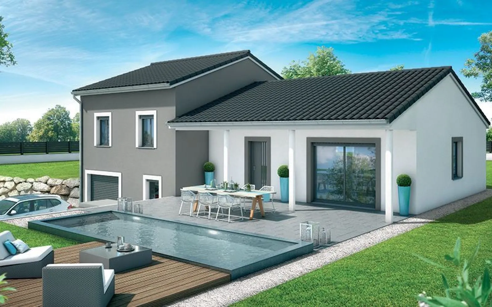 Projet de construction d'une maison 119 m² avec terrain à CORRONSAC (31) au prix de 381664€. à Corronsac — photo 1