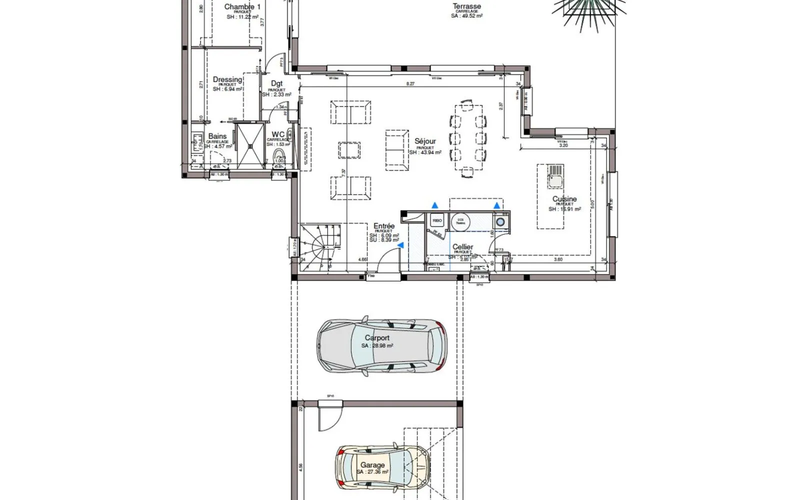 Projet de construction d'une maison 153 m² avec terrain à SAINT-SARDOS (82) au prix de 379352€. à Saint-Sardos — photo 3