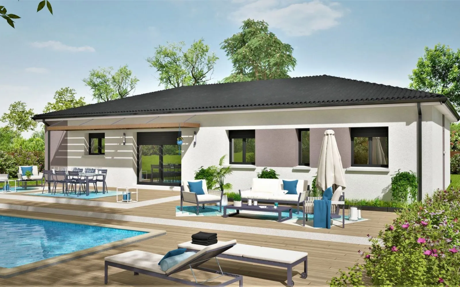 Projet de construction d'une maison 109 m² avec terrain à CAZES-MONDENARD (82) au prix de 239300€. à Cazes-Mondenard — photo 2