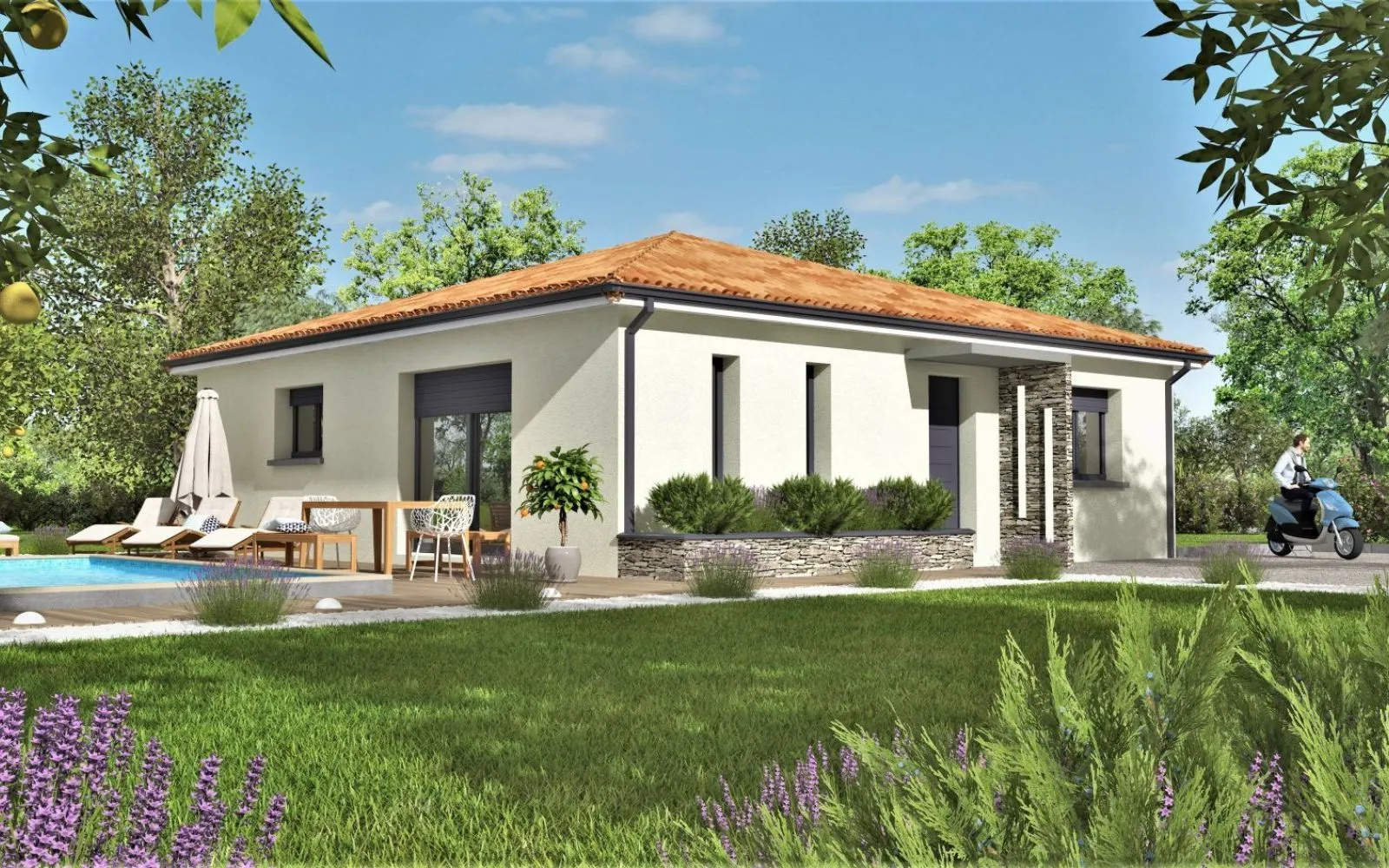 Projet de construction d'une maison 88 m² avec terrain à NEGREPELISSE (82) au prix de 169400€. à Nègrepelisse — photo 1