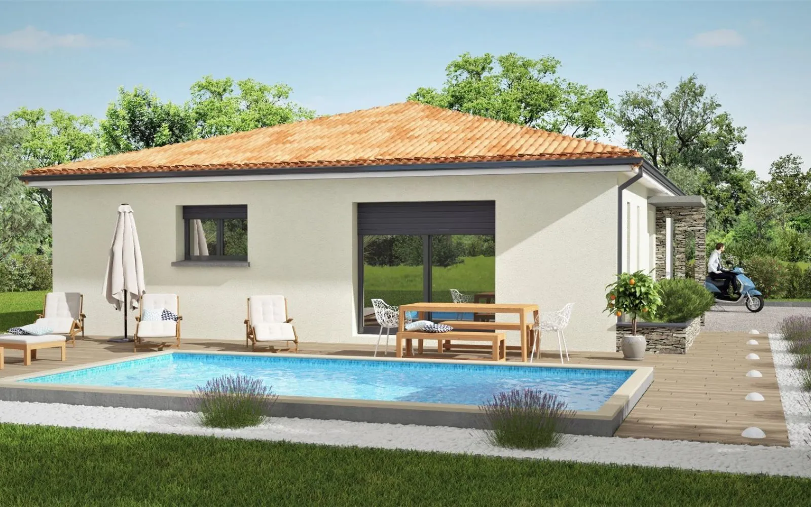 Projet de construction d'une maison 88 m² avec terrain à NEGREPELISSE (82) au prix de 169400€. à Nègrepelisse — photo 2