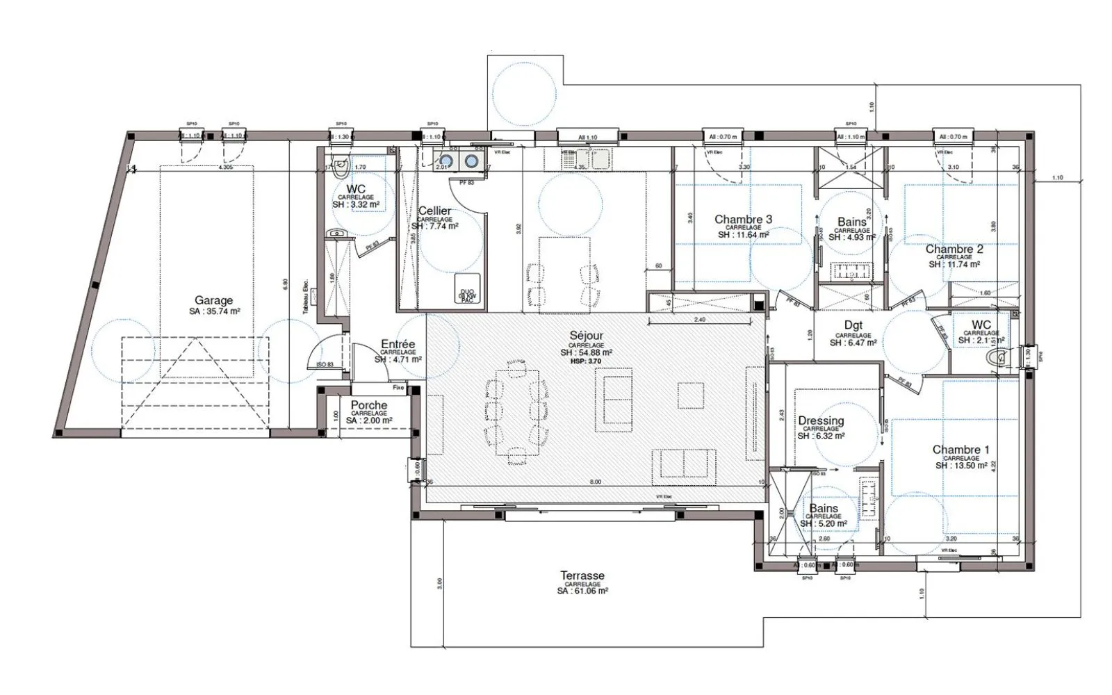 Projet de construction d'une maison 132 m² avec terrain à BEAUMONT-DE-LOMAGNE (82) au prix de 484610€. à Beaumont-de-Lomagne — photo 3