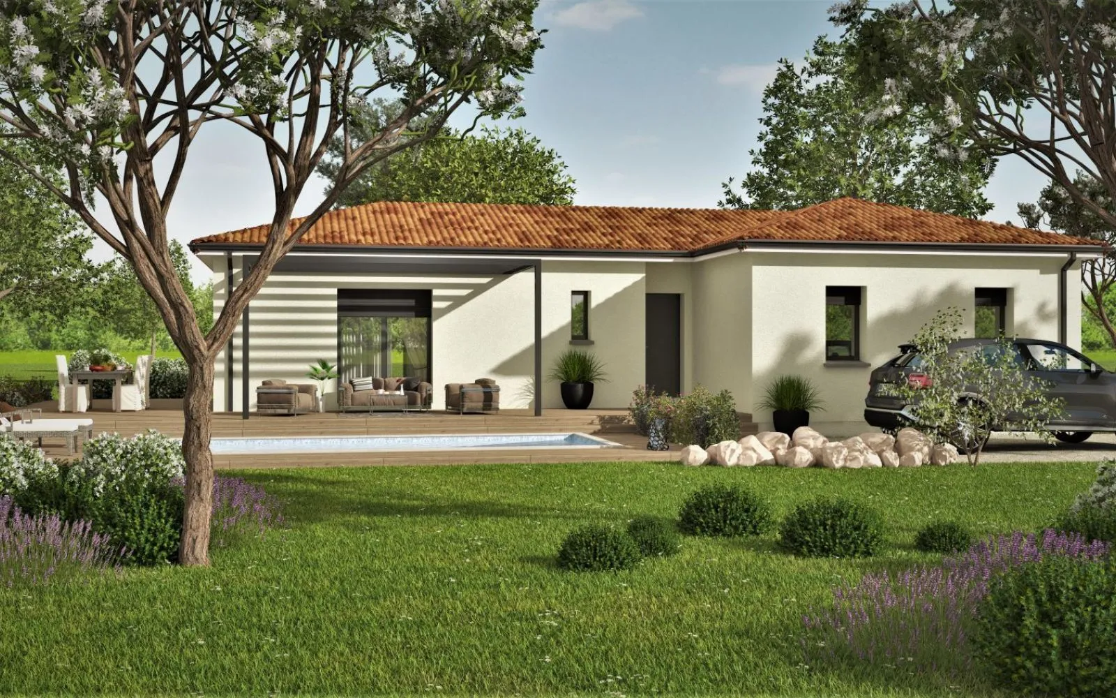 Projet de construction d'une maison 100 m² avec terrain à SAINT-AIGNAN (82) au prix de 215100€. à Saint-Aignan — photo 1