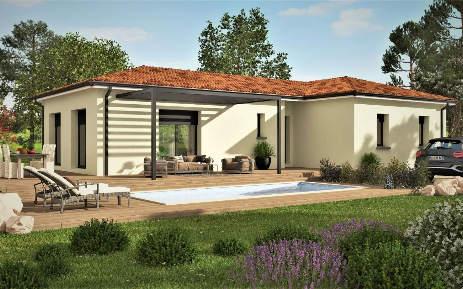 Projet de construction d'une maison 100 m² avec terrain à SAINT-AIGNAN (82) au prix de 215100€. à Saint-Aignan — photo 2