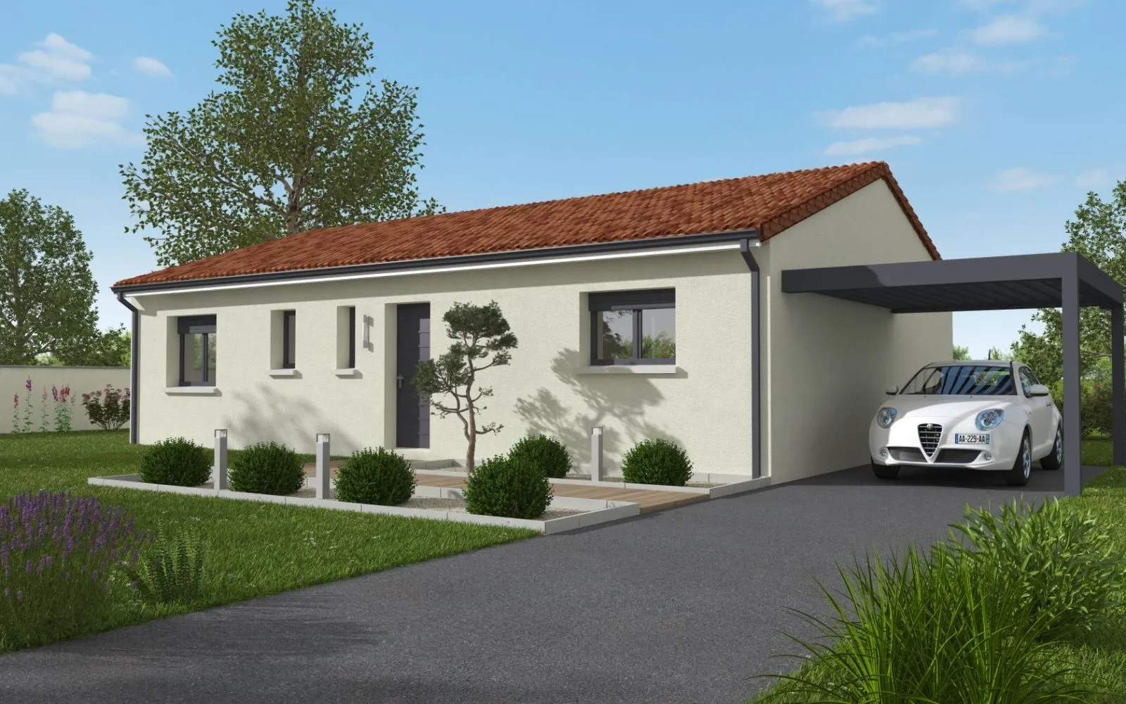Projet de construction d'une maison 92 m² avec terrain à NEGREPELISSE (82) au prix de 174400€. à Nègrepelisse — photo 1