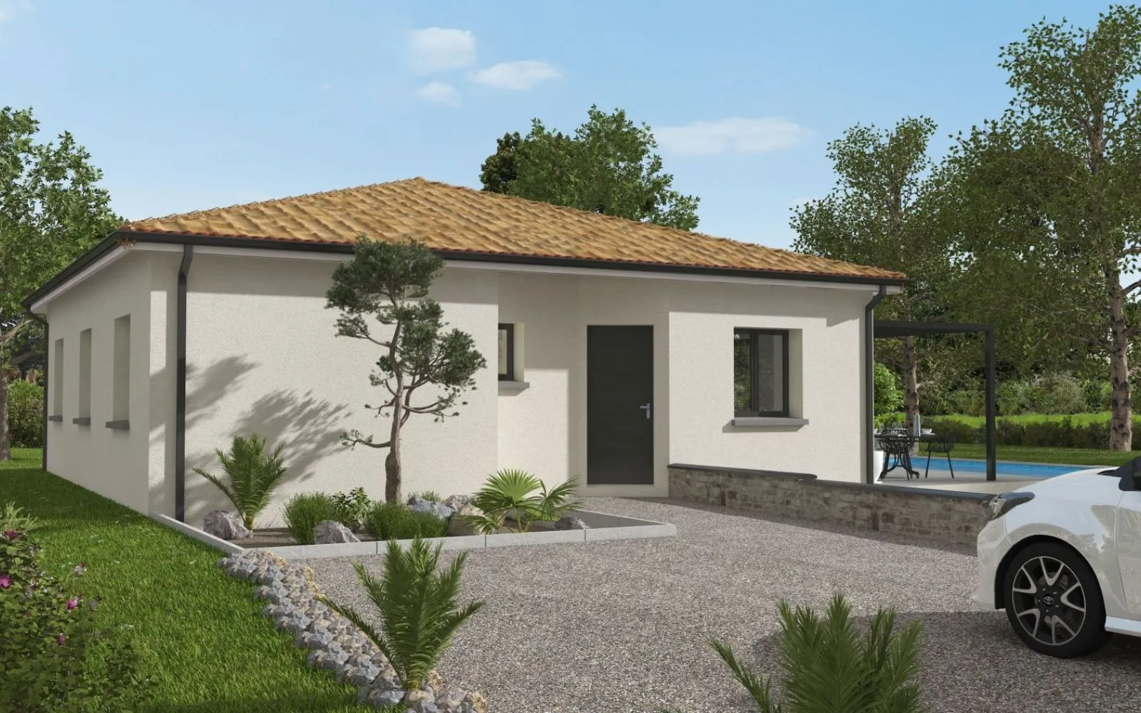Projet de construction d'une maison 86 m² avec terrain à MONTBARTIER (82) au prix de 190350€. à Montbartier — photo 1