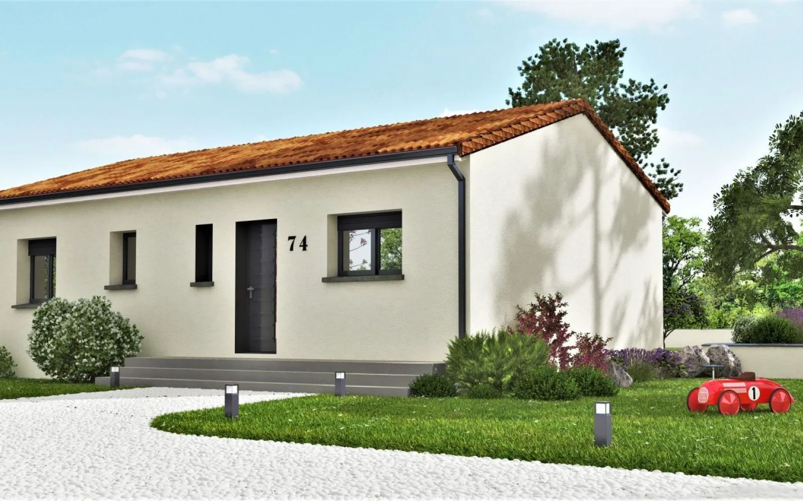 Projet de construction d'une maison 74 m² avec terrain à CASTELSARRASIN (82) au prix de 173300€. à Castelsarrasin — photo 1