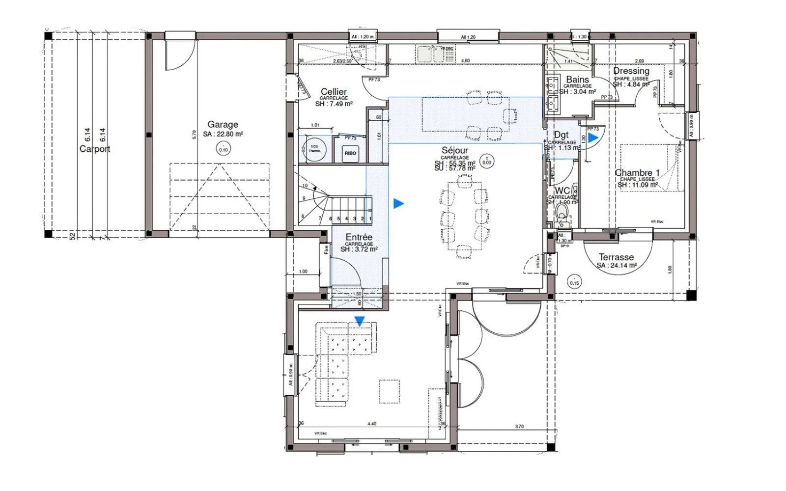 Projet de construction d'une maison 136 m² avec terrain à GENEBRIERES (82) au prix de 329017€. à Génébrières — photo 4