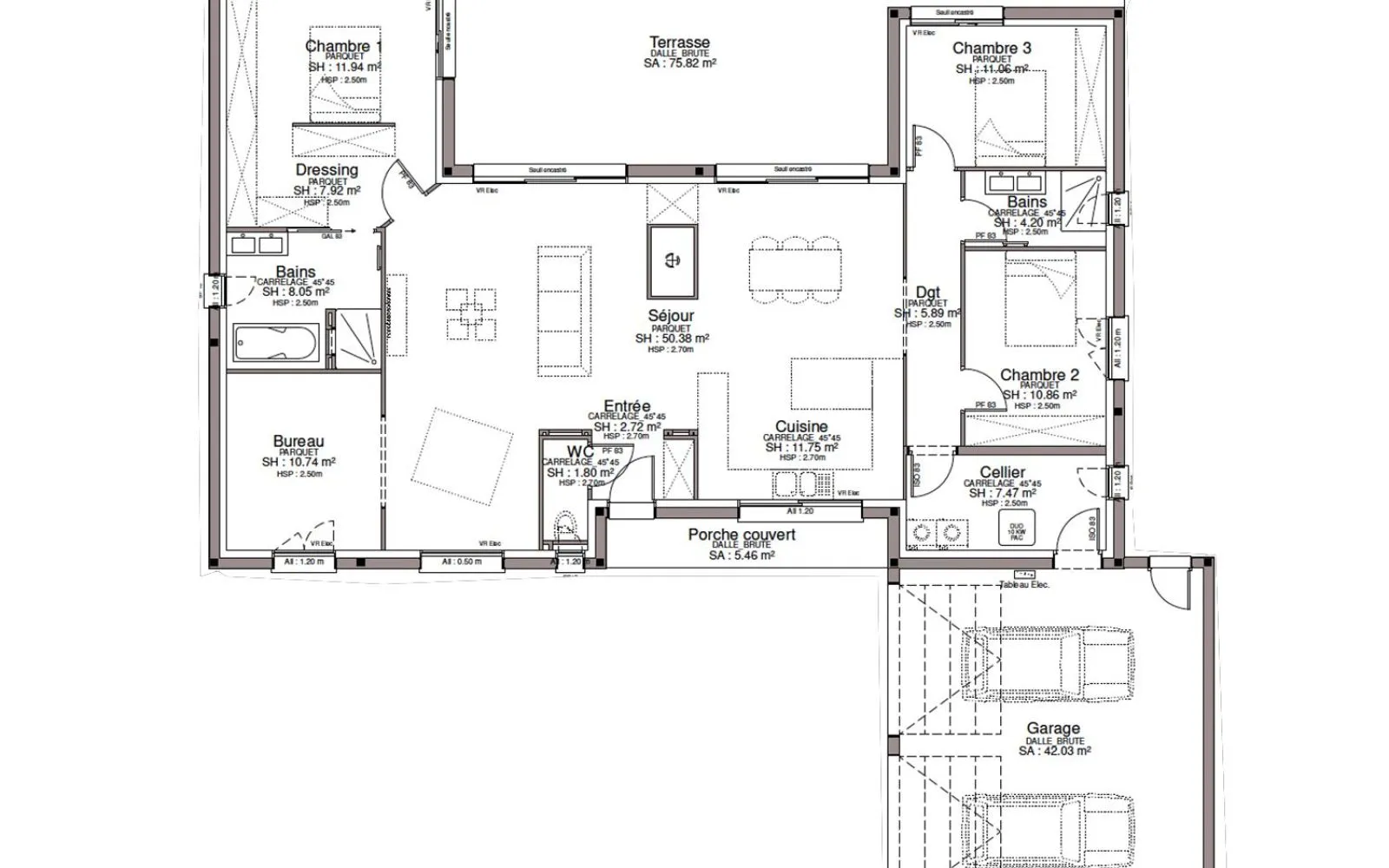 Projet de construction d'une maison 144 m² avec terrain à LABASTIDE-DU-TEMPLE (82) au prix de 401193€. à Labastide-du-Temple — photo 5