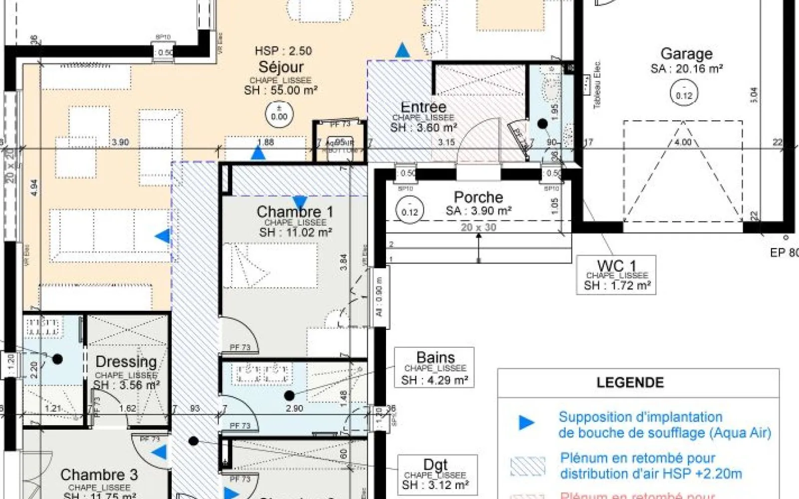 Projet de construction d'une maison Lyre de 118 m² avec terrasse couverte à PUJAUDRAN (32) au prix de 361000€. à Pujaudran — photo 1