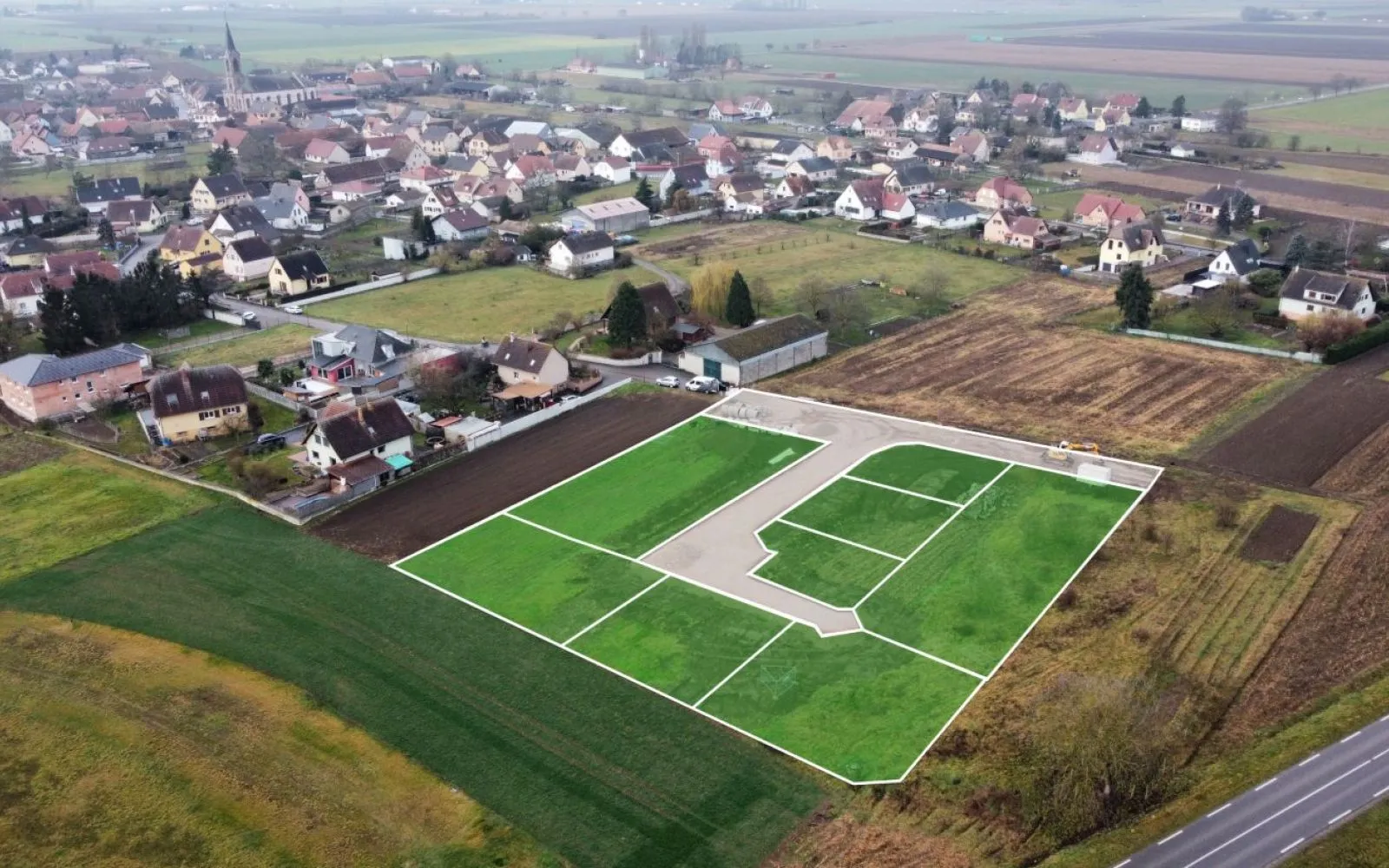Terrain de 393 m² à NIEDERHERGHEIM (HAUT-RHIN) à Niederhergheim — photo 1