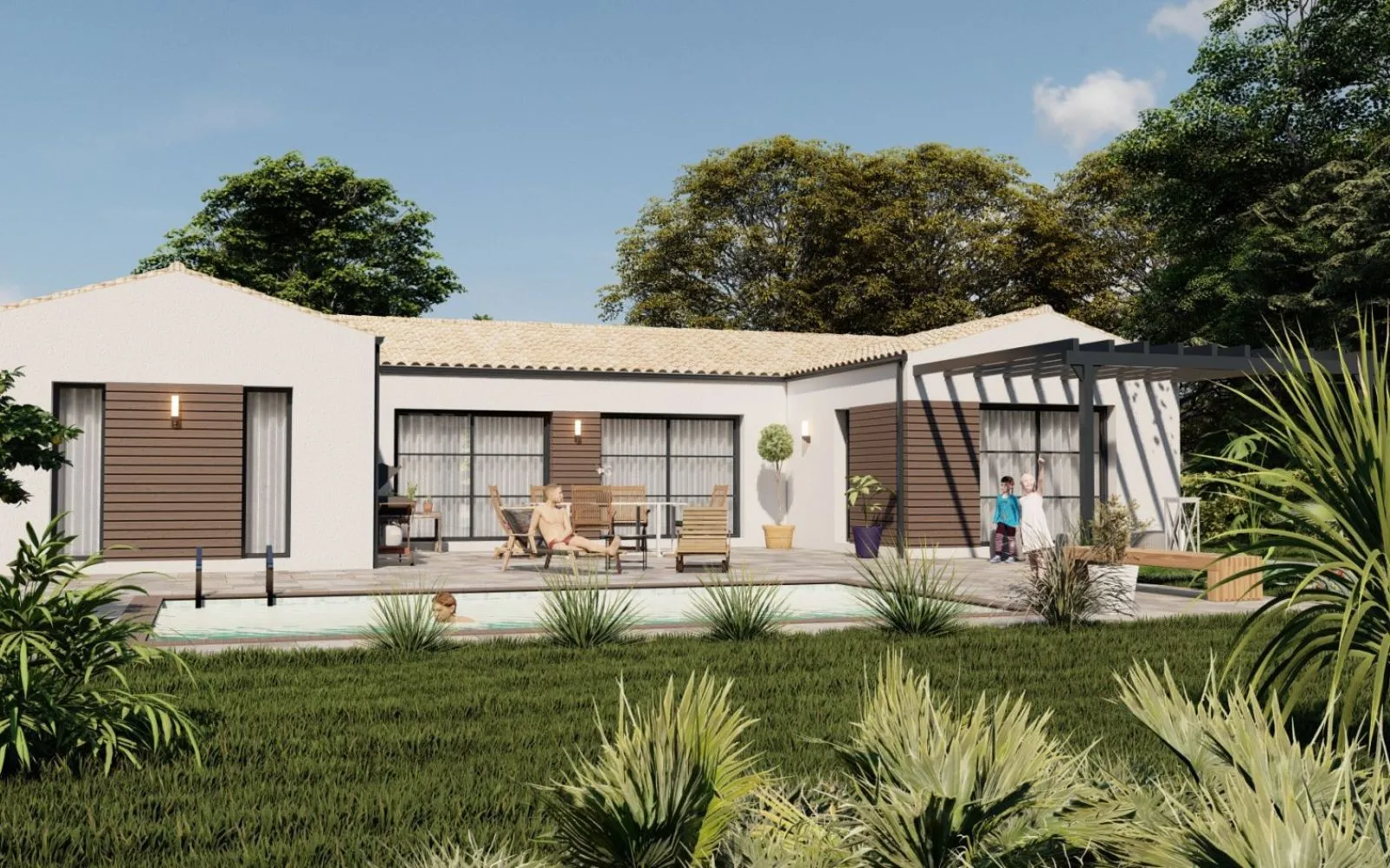 Projet de construction d'une maison 90 m² avec terrain à SAINT-SIMON-DE-PELLOUAILLE (17) à Saint-Simon-de-Pellouaille — photo 1