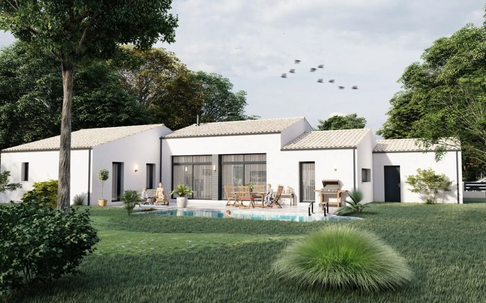 Projet de construction d'une maison 130 m² avec terrain à SAINT-SIMON-DE-PELLOUAILLE (17) à Saint-Simon-de-Pellouaille — photo 1